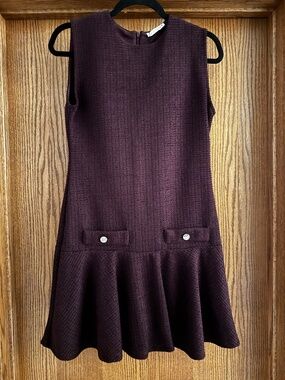 Sleeveless maroon Zara dress